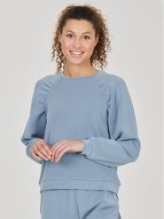 Athlecia Bluza Jillnana W Balloon Sleeve Sweat EA223322 Niebieski Regular Fit. Niebieskie bluzy bez kaptura Athlecia, bez wzorów, z syntetyku, bez kaptura, na jogę i pilates. Za 119.99 zł.