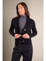Perfect Cashmere Kaszmirowy kardigan "Mila" w kolorze czarnym rozmiar: S. Czarne swetry Perfect Cashmere, s, bez wzorów, z kaszmiru, bez ramiączek. Za 652.99 zł.