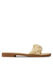 JENNY Klapki LS5795-01 Beżowy. Brązowe klapki Jenny, bez wzorów, z tworzywa sztucznego, bez obcasa, bez zapięcia. Za 119.99 zł.