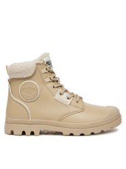 Palladium Trapery 94380-235-M Beżowy. Brązowe traperki Palladium, bez wzorów, ze skóry, bez obcasa, bez zapięcia. Za 599.00 zł.