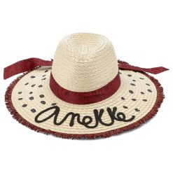 Beżowy Damski Słomkowy Kapelusz Przeciwsłoneczny Anekke. Brązowe kapelusze Anekke, na lato, bez wzorów, boho. Za 139.00 zł.