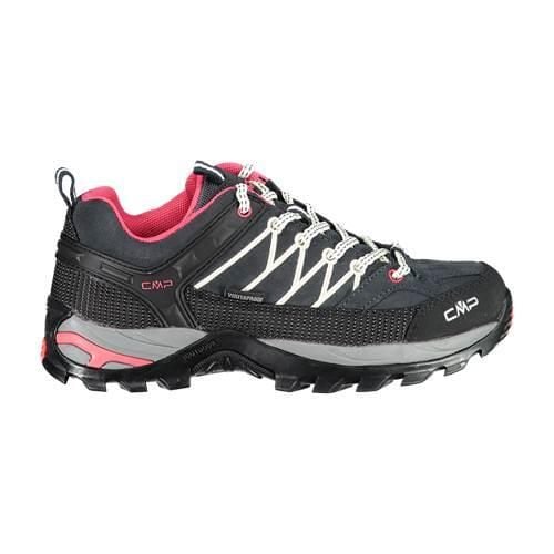 Buty trekkingowe damskie CMP Rigel Low Wmn. Czarne buty trekkingowe CMP, bez wzorów, z materiału, bez zapięcia, trekkingowe. W wyprzedaży za 299.99 zł.