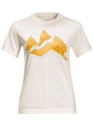 Jack Wolfskin Koszulka "Nature mountain" w kolorze białym rozmiar: XS. Białe t-shirty sportowe Jack Wolfskin, xs, bez wzorów, bez ramiączek, outdoorowe. Za 87.61 zł.