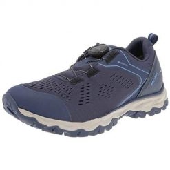 Buty trekkingowe damskie Meindl Abano Gtx. Niebieskie buty trekkingowe MEINDL, z materiału, bez zapięcia. Za 1,312.00 zł.
