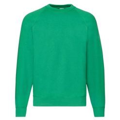 Klasyczna Bluza Raglanowa Unisex Dla Dorosłych. Zielone bluzy fruit of the loom, m, bez wzorów, z bawełny, z kapturem. Za 134.99 zł.