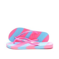 Klapki damskie Havaianas Slim Color Fun. Czerwone klapki Havaianas, bez wzorów, z materiału, bez obcasa, bez zapięcia. Za 165.50 zł.