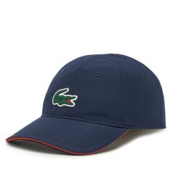 Czapka z daszkiem Lacoste. Niebieskie czapki z daszkiem Lacoste, bez wzorów. Za 289.99 zł.