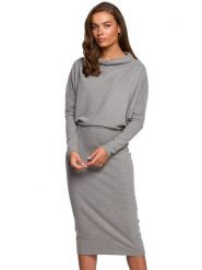 Stylove Sukienka w kolorze szarym rozmiar: L/XL. Szare sukienki Stylove, l, bez wzorów, bez kołnierzyka, bez ramiączek, midi. Za 228.94 zł.