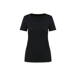 Damska koszulka suprima v-neck Kariban Premium. Czarne t-shirty sportowe KARIBAN, bez wzorów, z bawełny, bez ramiączek. Za 126.50 zł.
