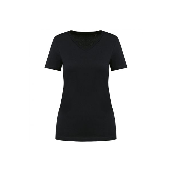 Damska koszulka suprima v-neck Kariban Premium. Czarne t-shirty sportowe KARIBAN, bez wzorów, z bawełny, bez ramiączek. Za 126.50 zł.