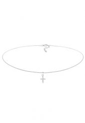 Elli Damski choker Cross Religion z kryształkami cyrkonii ze srebra 925 Sterling Silver Naszyjniki 1 ct. Szare naszyjniki Elli, z materiału, z cyrkonią, srebrne. Za 223.99 zł.