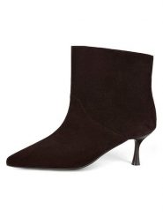 Loft37 Skórzane botki w kolorze brązowym rozmiar: 35. Brązowe botki loft37, bez wzorów, eleganckie, bez obcasa, na szpilce, bez zapięcia. Za 521.99 zł.