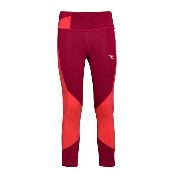 Legginsy damskie DIADORA L. 6/8 TIGHTS. Czerwone legginsy Diadora, bez wzorów. Za 49.99 zł.