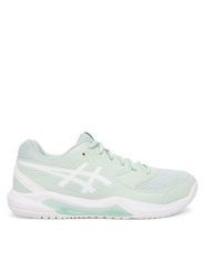 Asics Buty do tenisa Gel-Dedicate 8 1042A237 Zielony. Zielone buty treningowe ASICS, bez wzorów, ze skóry, bez zapięcia, tenisowe. Za 289.99 zł.