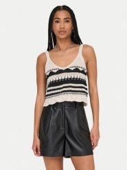 ONLY Top Merida 15344404 Czarny Regular Fit. Czarne topy ONLY, l, bez wzorów, z syntetyku, bez kołnierzyka, bez ramiączek. Za 69.99 zł.