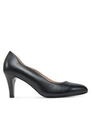 Caprice Szpilki 9-22402-44 Czarny. Czarne szpilki Caprice, bez wzorów, ze skóry, bez obcasa, na szpilce, bez zapięcia. Za 230.99 zł.