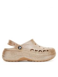 Crocs Klapki BAYA PLATFORM CLOG 208459-212 Złoty. Żółte klapki Crocs, bez wzorów, z tworzywa sztucznego, bez obcasa, bez zapięcia. Za 219.99 zł.