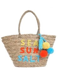 BLE Shopper bag w kolorze błękitno-jasnobrązowym - 53 x 30 cm rozmiar: onesize. Brązowe shopper bag BLE, bez wzorów, z materiału, na ramię, bez dodatków. Za 101.70 zł.