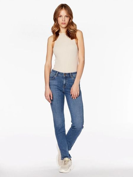 Lee Dżinsy - Slim fit - w kolorze niebieskim rozmiar: W28/L33. Niebieskie jeansy Lee, l, bez wzorów, klasyczne. Za 173.99 zł.