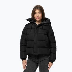 Kurtka zimowa damska Pitbull Amalia Padded Hooded. Czarne kurtki PITBULL, na zimę, l, bez wzorów, z syntetyku, bez kaptura. Za 289.99 zł.