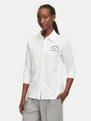 KARL LAGERFELD Koszula B3W11025 Biały Regular Fit. Białe koszule KARL LAGERFELD, l, bez wzorów, z bawełny, bez kołnierzyka, bez ramiączek. Za 649.99 zł.