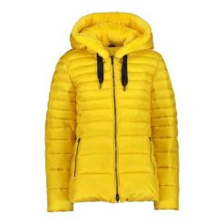 Damska kurtka z kapturem CMP. Żółte kurtki CMP, na zimę, bez wzorów, z puchu, z kapturem. W wyprzedaży za 488.20 zł.