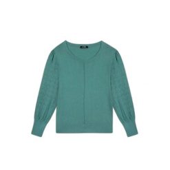 Sweter damski TBS Emana. Zielone swetry TBS, s, bez wzorów, z dzianiny, eleganckie, bez ramiączek. Za 327.50 zł.