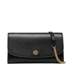 Torebka Tory Burch. Czarne kopertówki Tory Burch, bez wzorów, wizytowe, bez dodatków. Za 1,649.00 zł.