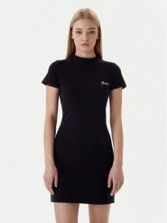 Guess Sukienka codzienna V6RK06 K8RT2 Czarny Slim Fit. Czarne sukienki Guess, na co dzień, m, z aplikacjami, z wiskozy, bez kołnierzyka, bez ramiączek, proste. Za 299.99 zł.