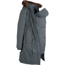 Parka ciążowa z wstawką na nosidełko niemowlęce, watowana. Żółte płaszcze bonprix, m, bez wzorów, eleganckie, bez kaptura. Za 319.99 zł.
