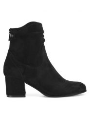 JENNY Botki WYL3987-1 Czarny. Czarne botki Jenny, bez wzorów, bez obcasa, na słupku, bez zapięcia. Za 111.99 zł.