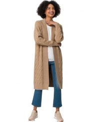 Heine Kardigan w kolorze jasnobrązowym rozmiar: 46. Brązowe swetry Heine, bez wzorów, ze splotem, bez ramiączek. Za 82.99 zł.