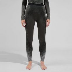 Legginsy termoaktywne damskie Odlo Blackcomb Eco BL Bottom Long. Czarne bielizna termoaktywna damska ODLO, bez wzorów, sportowe. Za 286.99 zł.