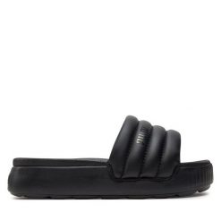 Klapki Puma. Czarne klapki Puma, bez wzorów, sportowe, bez obcasa, bez zapięcia. Za 269.99 zł.