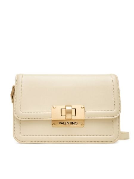 Valentino Torebka Floren VBS9A909 Écru. Białe listonoszki Valentino, bez wzorów, ze skóry, bez dodatków. Za 359.99 zł.