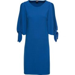 Sukienka z dżerseju z rozcięciem w rękawach bonprix błękit królewski. Sukienki marki Marie Zélie. Za 74.99 zł.
