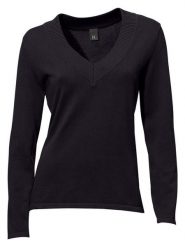 Heine Sweter w kolorze czarnym rozmiar: 50. Czarne swetry Heine, bez wzorów, z bawełny, bez ramiączek. Za 69.99 zł.