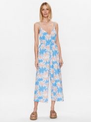 Roxy Kombinezon Never Ending Summer ERJX603348 Błękitny Regular Fit. Niebieskie sukienki Roxy, m, bez wzorów, z bawełny, bez kołnierzyka, bez ramiączek. Za 189.99 zł.