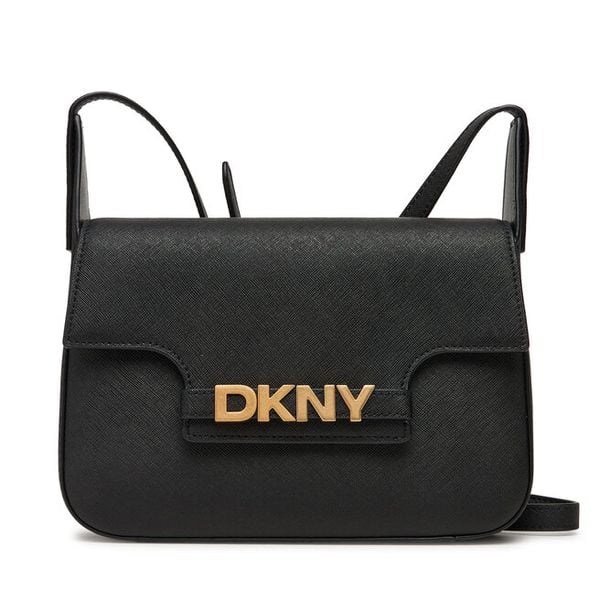 Torebka DKNY. Czarne listonoszki DKNY, bez wzorów, bez dodatków. Za 549.99 zł.