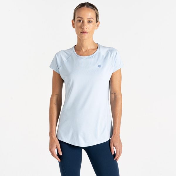 Damska koszulka sportowa szybkoschnąca Corral. Niebieskie t-shirty sportowe Dare 2b, bez wzorów, bez ramiączek, do biegania. W wyprzedaży za 81.25 zł.