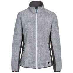 Bluza Polarowa Damska Liggins. Szare bluzy z kapturem Trespass, na jesień, l, bez wzorów, z elastanu, bez kaptura, trekkingowe. Za 209.99 zł.