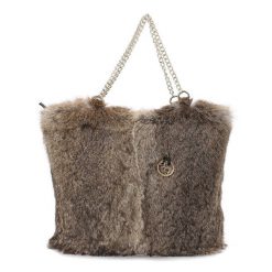Brązowa Torebka Damska Luka-Pelli Z Naturalnym Futrem Z Królika. Brązowe torebki klasyczne Luka-Pelli, bez wzorów, eleganckie, bez dodatków. Za 620.99 zł.