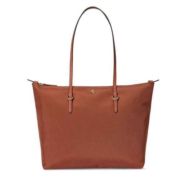 Torebka LAUREN RALPH LAUREN. Brązowe shopper bag Lauren Ralph Lauren, bez wzorów, bez dodatków. Za 639.99 zł.