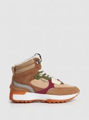 Pepe Jeans FOOTWEAR Skórzane botki "Lucky Treck" w kolorze jasnobrązowo-beżowym rozmiar: 38. Brązowe botki Pepe Jeans FOOTWEAR, bez wzorów, z jeansu, bez obcasa, bez zapięcia. Za 237.17 zł.