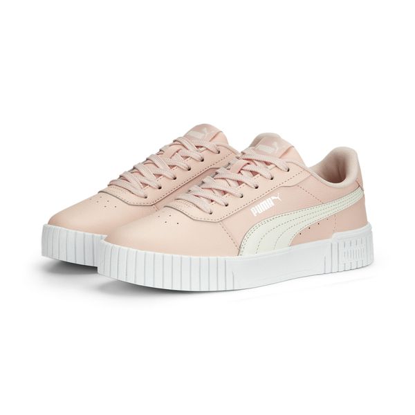 Buty trampki sportowe Puma CARINA 2.0. Białe buty sportowe lifestyle Puma, bez wzorów, z materiału, bez zapięcia, trekkingowe. Za 309.00 zł.