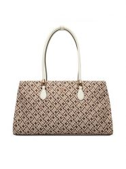 Tommy Hilfiger Torebka Th Grace Satchel Jacquard AW0AW18754 Brązowy. Brązowe torebki klasyczne Tommy Hilfiger, bez wzorów, z materiału, bez dodatków. Za 749.99 zł.