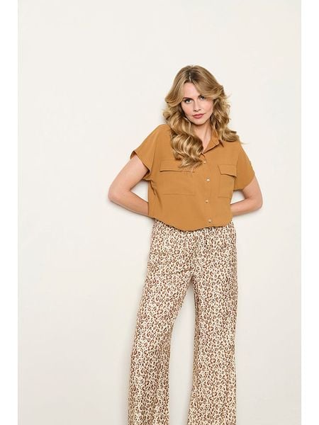 &Co Woman Bluzka "Nuri" w kolorze karmelowym rozmiar: M. Brązowe bluzki &Co Woman, m, bez wzorów, bez kołnierzyka, bez ramiączek. Za 132.05 zł.