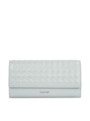Calvin Klein Duży Portfel Damski Calvin Mini Quilt K60K611895 Szary. Szare portfele Calvin Klein, bez wzorów, ze skóry. Za 199.99 zł.