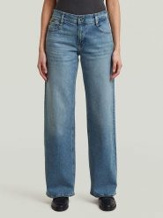 G-Star Dżinsy - Loose fit - w kolorze niebieskim rozmiar: W24/L32. Niebieskie jeansy G-Star, l, z aplikacjami, ze skóry, klasyczne. Za 260.96 zł.