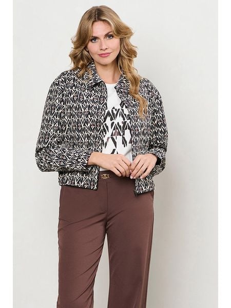 &Co Woman Kurtka "Paloma" w kolorze kremowo-czarnym rozmiar: M. Brązowe kurtki &Co Woman, m, bez wzorów, bez kaptura. Za 406.57 zł.